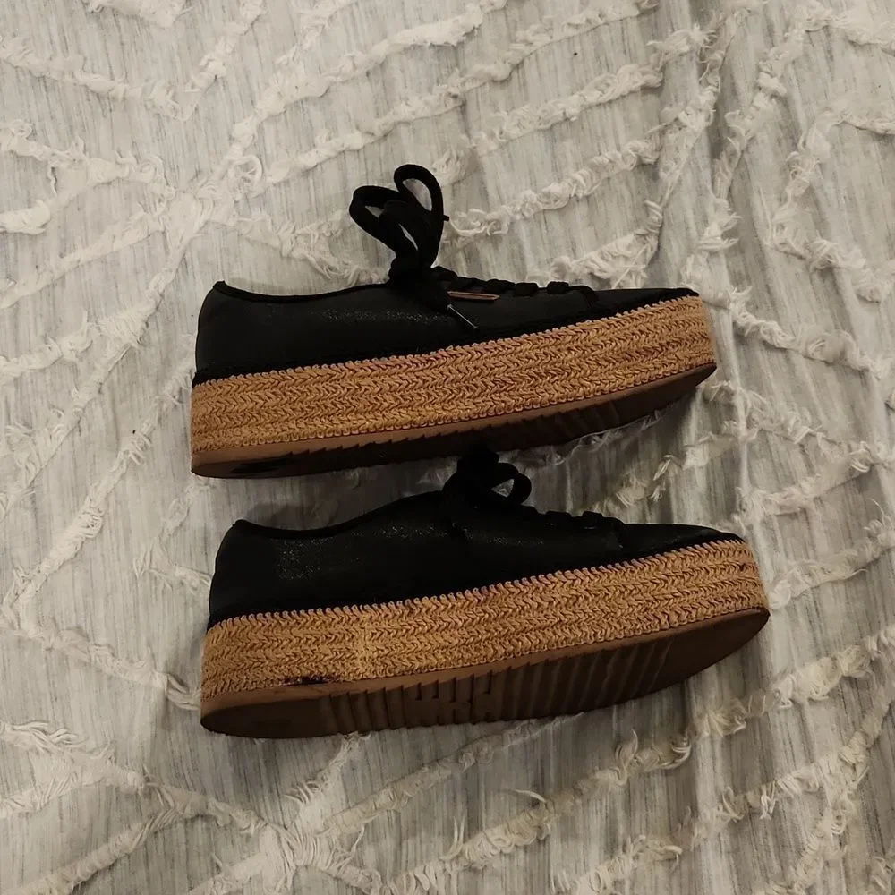 Beira Rio Women's Shoes Espadrille Wedges Platform Fashion Casual Sneakers Black